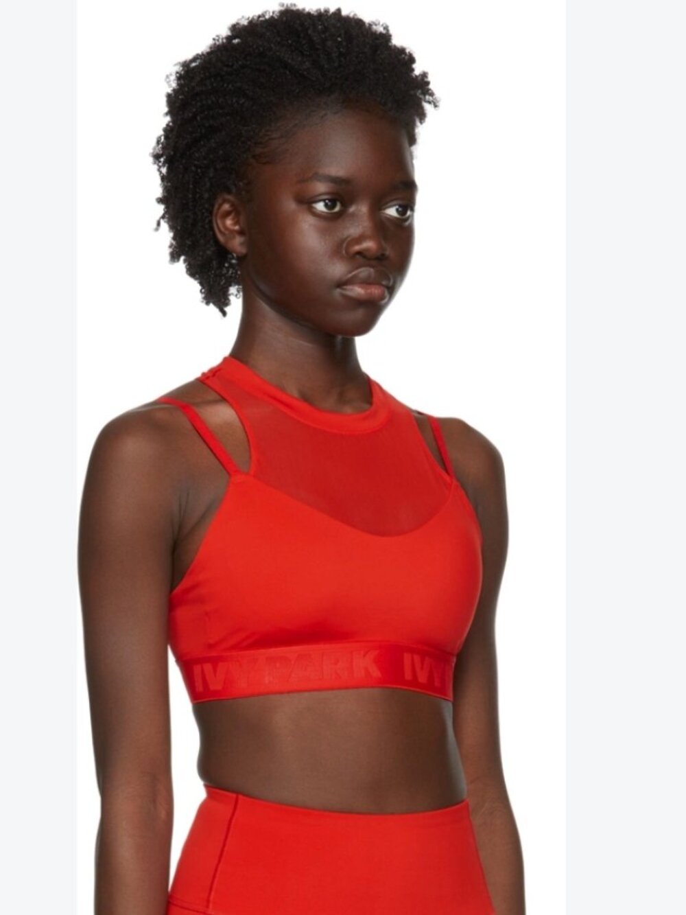 Adidas x IVY PARK Women's Size Medium Red Mesh Sports Bra